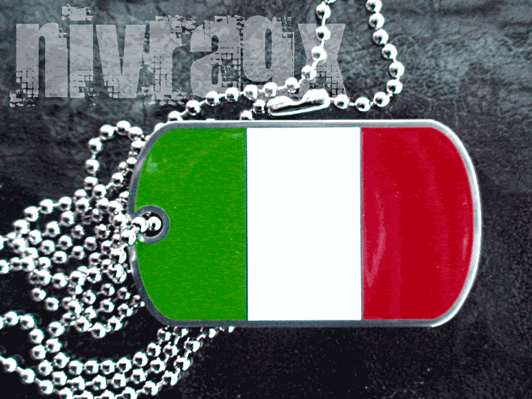 2x Lot Italy Dog Tags Italian Flag Necklace Ball Chain eBay
