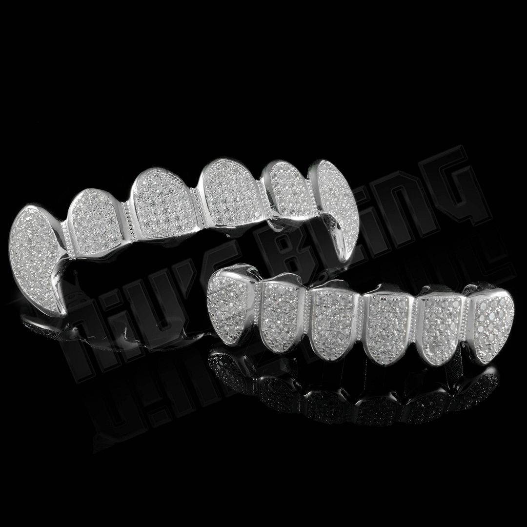 Sterling Silver HALLOWEEN Grillz Costume Vampire Dracula Fangs JOKER