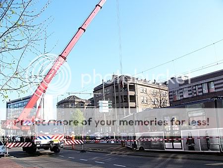 Tram ontspoord in Den Haag