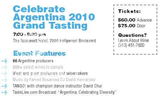 Los Angeles: Celebrate Argentina 2010 Los Angeles: Celebrate Argentina 2010