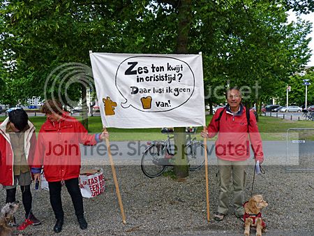 Protestactie SP bij bij jubileumcongres VNG