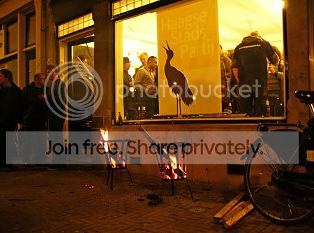 campagnepand HSP met vuurkorven buiten