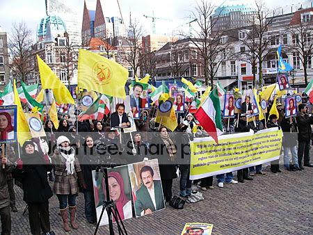 de demonstratie op het Plein